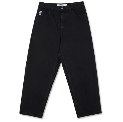 retro deep blue polar big boy baggy jeans mens women gothic wide leg trouser y2k hip hop cartoon embroidery streetwear jeans denim street jeans