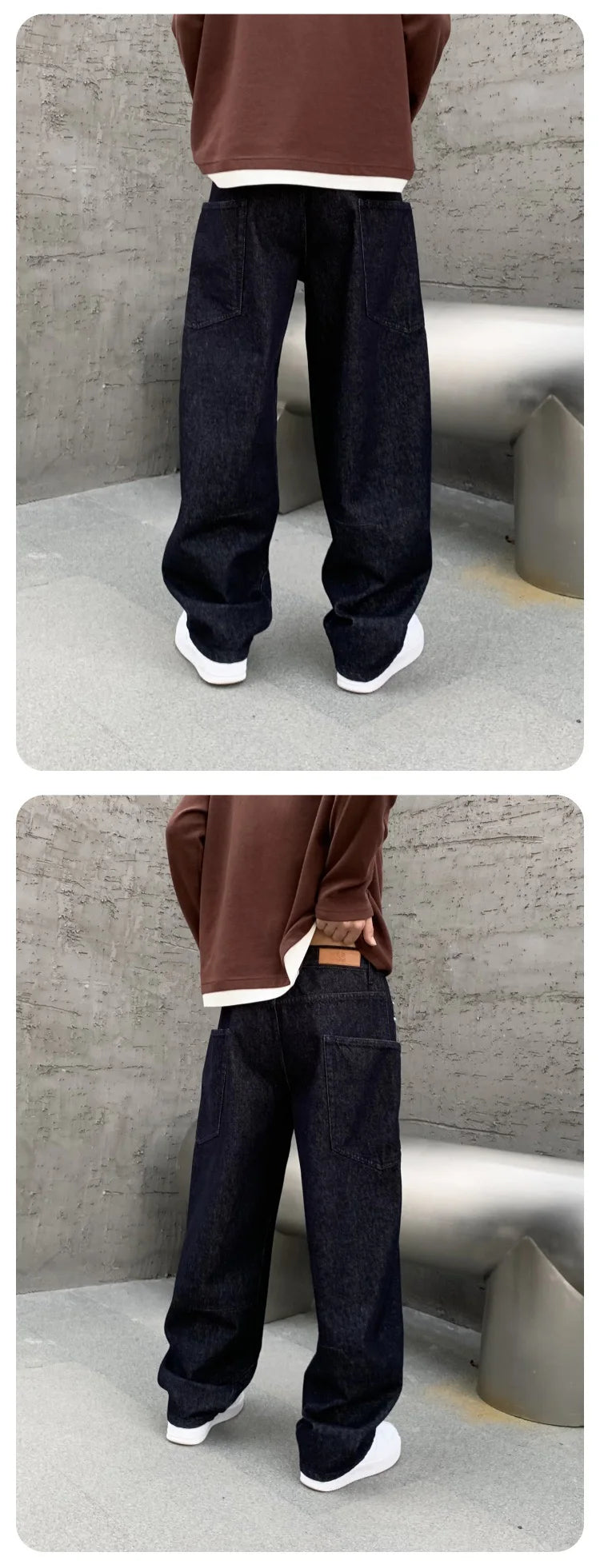 men denim streetwear fashion brand hip hop loose casual wide leg cargo harem jeans pant cityboy y2k baggy jeans trousers unique cargo style 1792