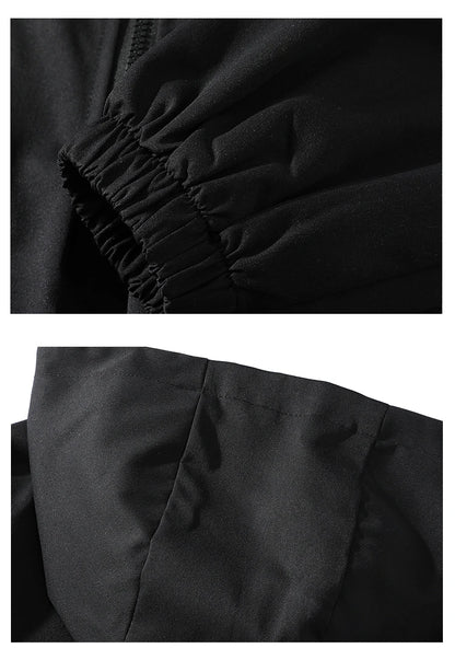 men workwear coat casual strip hoodids jacket unisex fashion hooded zipper tops outwear breathable waterproof windproof workwear unique default style 240
