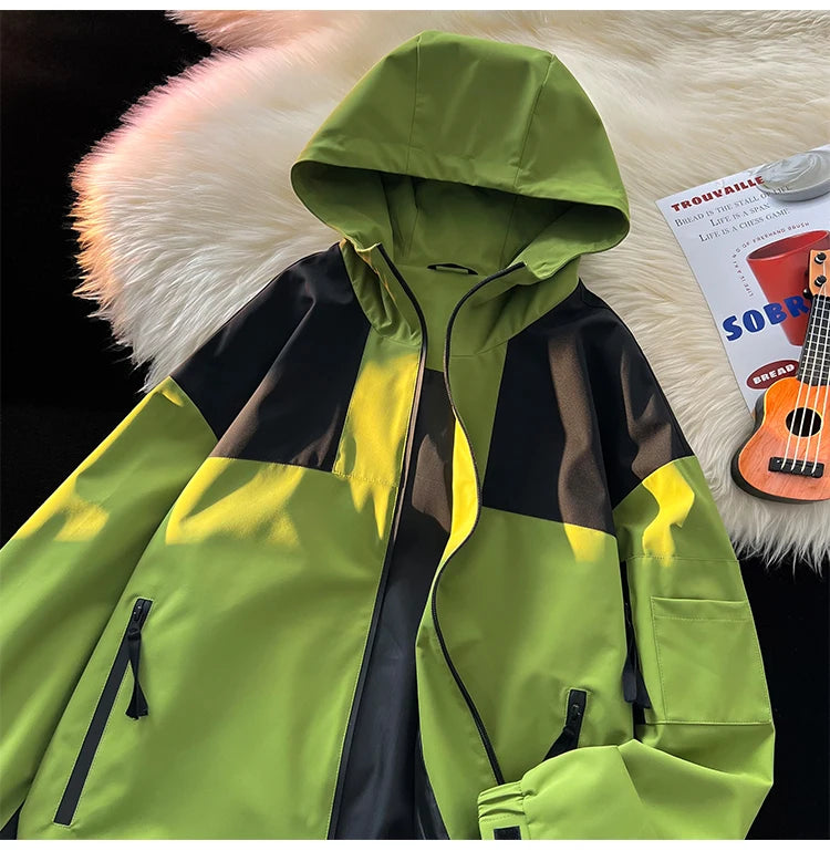 american style clash color waterproof jacket for men new outdoor climbing windbreaker casual punching jackets male coats unique default style 5150