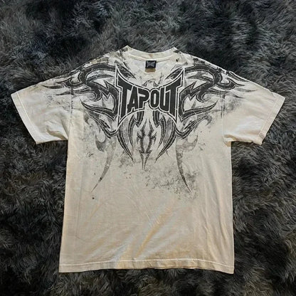 American Y2K New Fashion Trend Cotton T-shirt Men Women Street Hip Hop Vintage Loose Short Sleeved Couple Casual Joker T-shirt Street King Limited