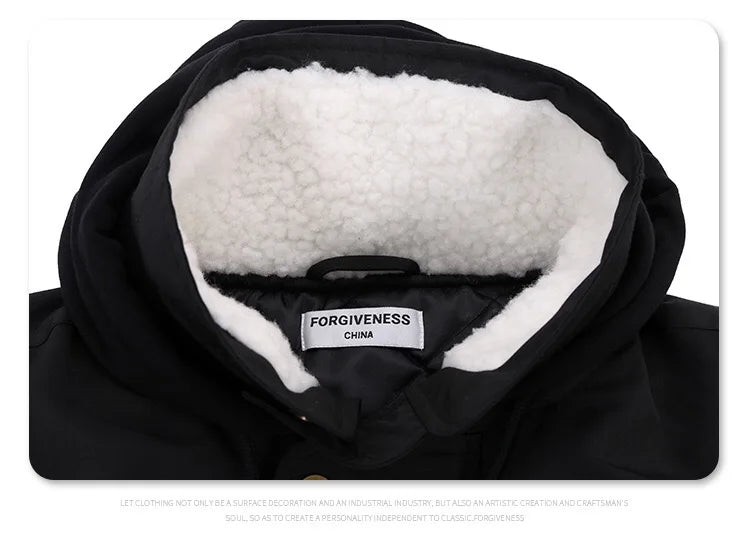 2024AW new cotton dress solid color hooded multi-pocket jacket Street King Limited