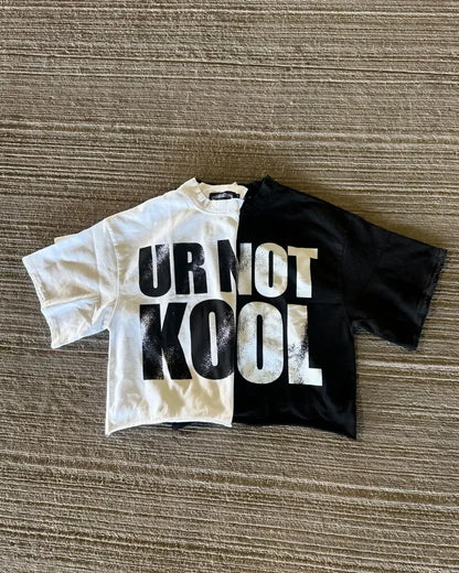 Hip-hop Rock Gothic Punk Fashion Letter Printed Cotton Top Men Y2k Street Casual Round Neck Loose Oversized Short-sleeved Women Street King Limited