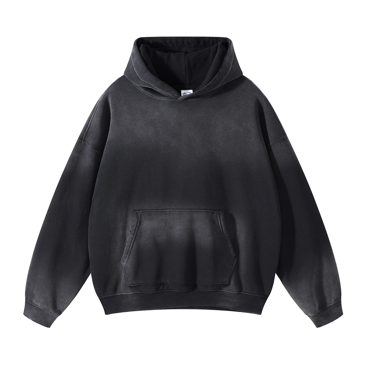 Autumn and Winter Washing Spray Dyeing Baggy Hoodies Distressed Hip Hop Gradient Men's and Women's Oversize Hooded Sweatshirts Street King Limited