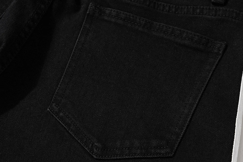 2023 new straw tassel design ripped hole loose denim trousers mens streetwear straight y2k pantalones hombre baggy jeans unique jeans style 666