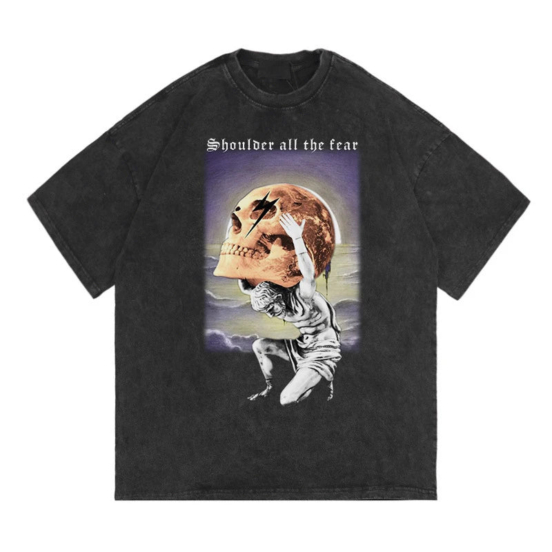 Rainbowtouches Washed T Shirts Men's Casual Clothing Popular Oversized T-shirt Fashion Design Vintage Street Wear Stylis Street King Limited