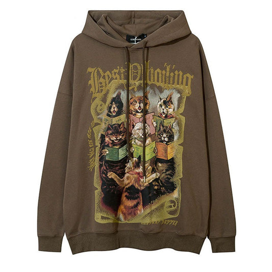 "6 Readers" Unisex Men Women Streetwear Graphic Hoodie Daulet Apparel