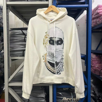 Black Rice White IH NOM UH NIT Hoodies Roses Masked Men Printing Loose Casual Lovers Men Woman Pullover Sweatshirts Street King Limited