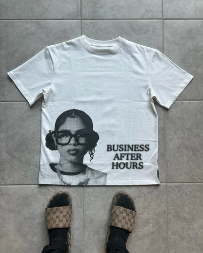 Y2k Europe and America Hip Hop character Printed Oversized T-Shirt Mens and Womens Retro Street Casual Short Sleeved Tops Street King Limited