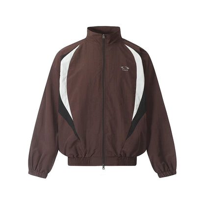 high street contrast color sunscreen clothes mens and womens summer thick fabric breathable casual baggy jacket oversized menswear bottoms