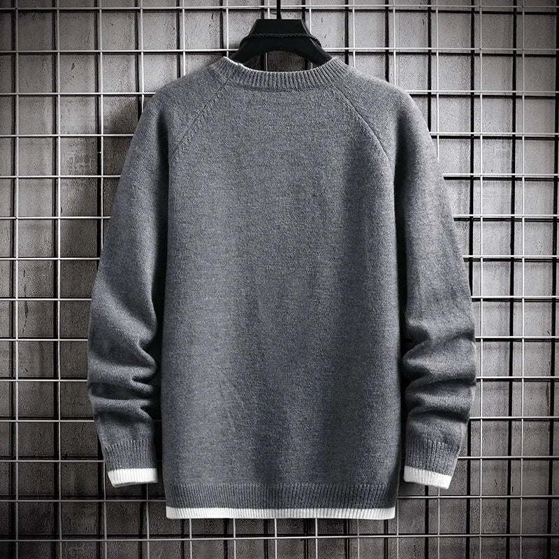 Brand Clothing Men Winter High Quality Knitted Sweaters/Male Slim Fit Solid Color Round Neck Pullover Man Casual Sweaters 3XL Street King Limited