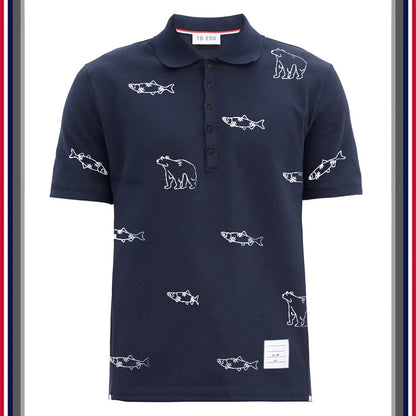 Streetwear New Men Luxury Embroidered Bears Striped Poodle Dog Fashion Polo Shir New 2023 Men Luxury Embroidered Bears Striped Poodle Dog Fashion Polo Shirts Shirt Hip Hop Skateboard Cotton Polos Top Tee 245 Fashion Sweater Jacket With Graphic Design For Men
