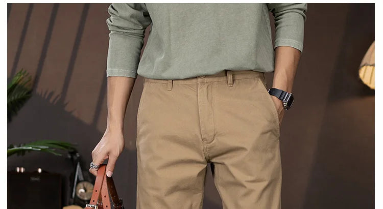 men business casual fashion pure cotton commute pants japanese streetwear amikaji fashion straight cargo pant trouser unique cargo style 1898