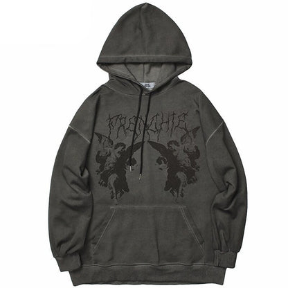 "Dark Angel" Unisex Men Women Streetwear Graphic Hoodie Daulet Apparel
