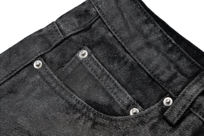 high street hand brushed glue sparkling baggy flare jeans for men y2k pantalones hombre leather pants oversized denim trousers 1 unique jeans style 5418