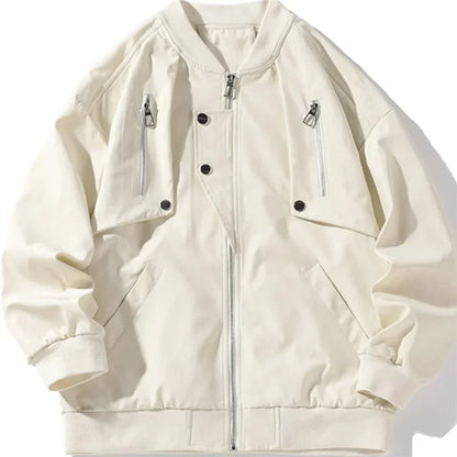 autumn mens zipper bomber jackets aesthetic vintage casual baseball uniform design hip hop street fashion techwear jacket man unique default style 1516