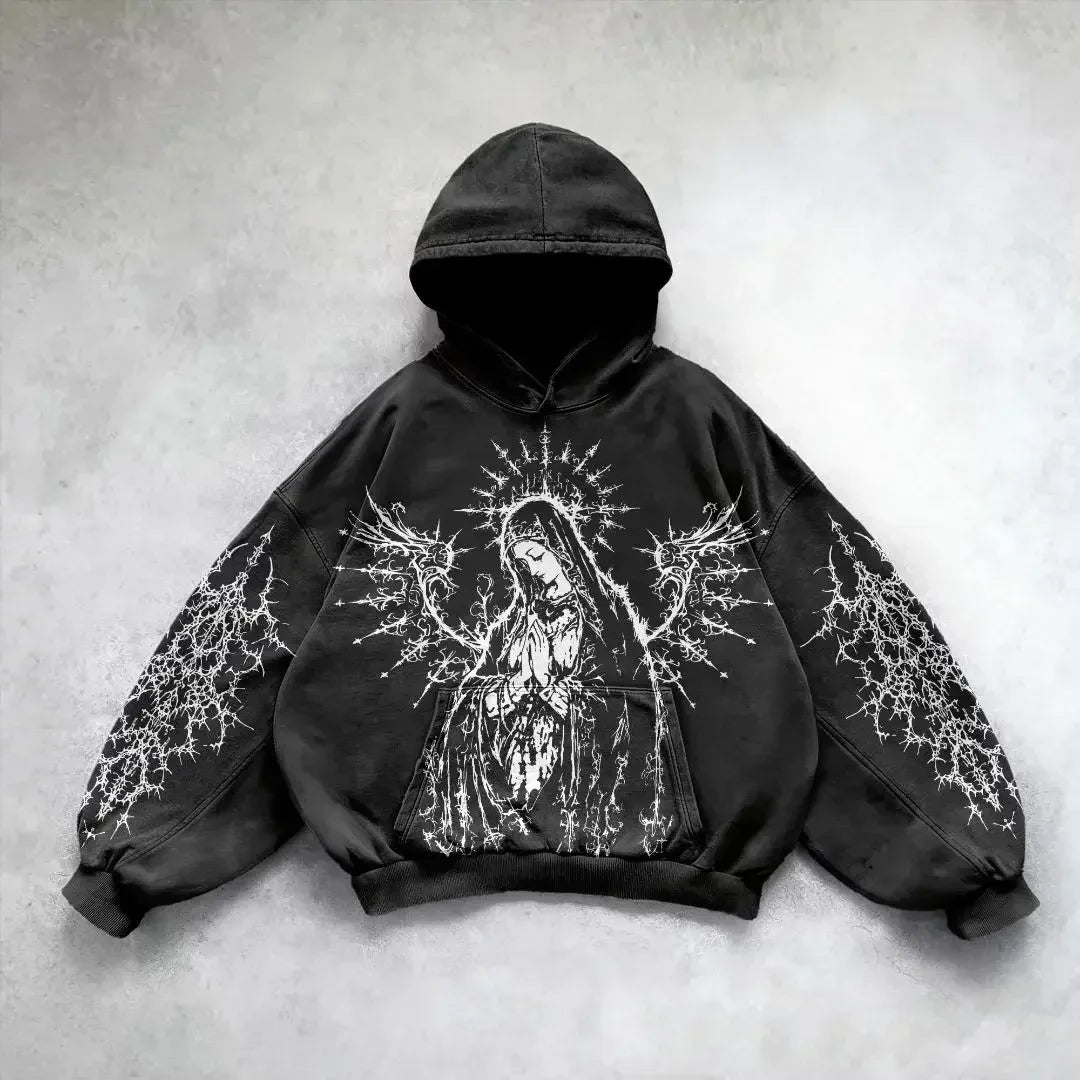 Harajuku hoodie y2k tops oversized sweatshirt shining angel hoodies women goth new couples goth streetwear gothic clothes Street King Limited