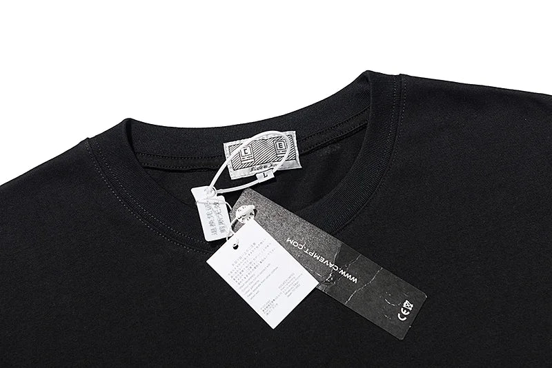 High Quality CAVEMPT Tops Tee Phantom Letter Printing Classic All-match Men Woman Loose O-Neck Summer C.E T Shirt Street King Limited