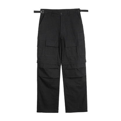 y2k knee detachable multi pockets camouflage cargo pants mens streetwear patchwork baggy overall ropa hombre oversized trousers unique cargo style 2401