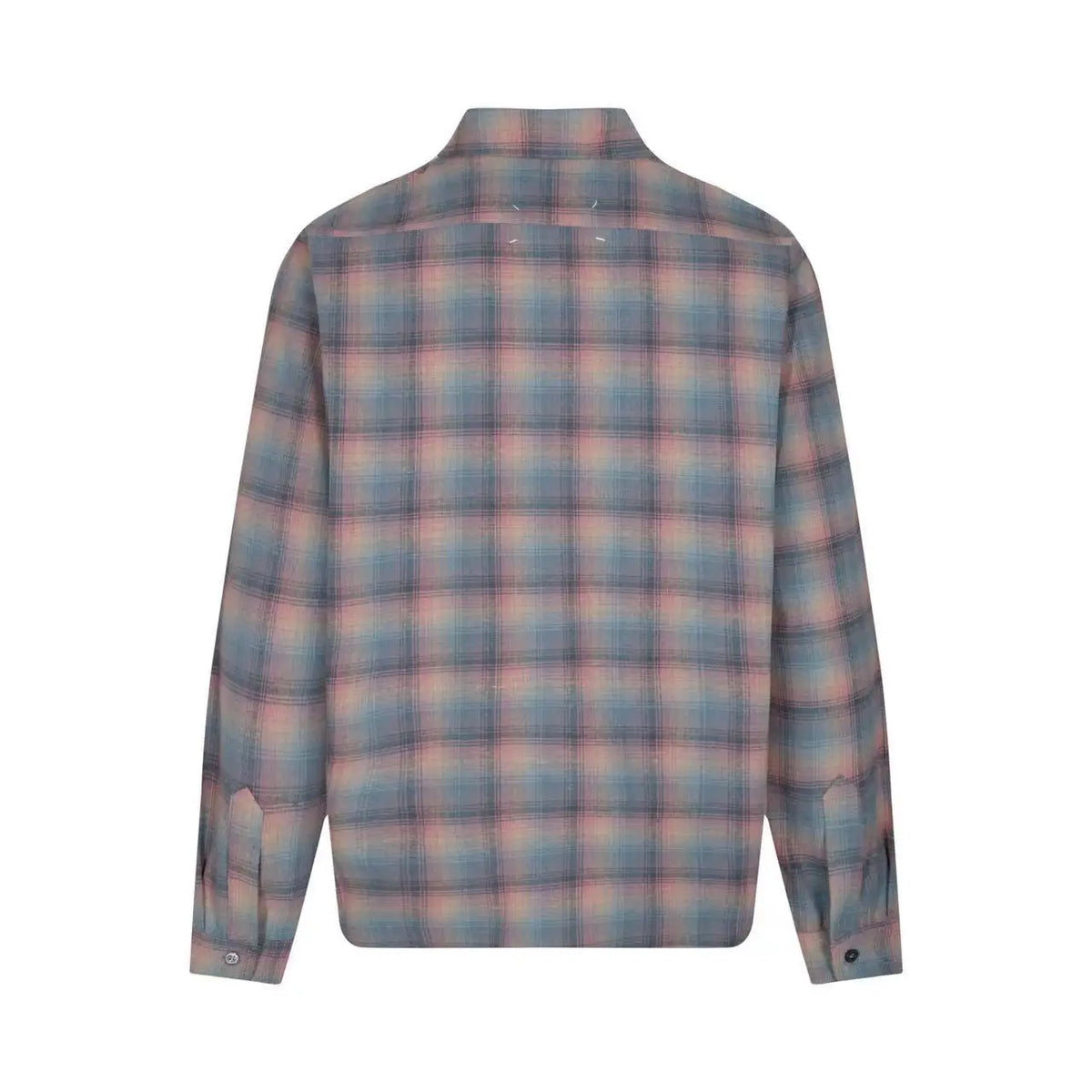 New 2023 Men Luxurious Rainbow plaid Fashion Cotton Casual Shirts Shirt High Pocket Long-sleeves Size 46 48 50 52#684 Street King Limited