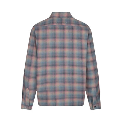 New 2023 Men Luxurious Rainbow plaid Fashion Cotton Casual Shirts Shirt High Pocket Long-sleeves Size 46 48 50 52#684 Street King Limited
