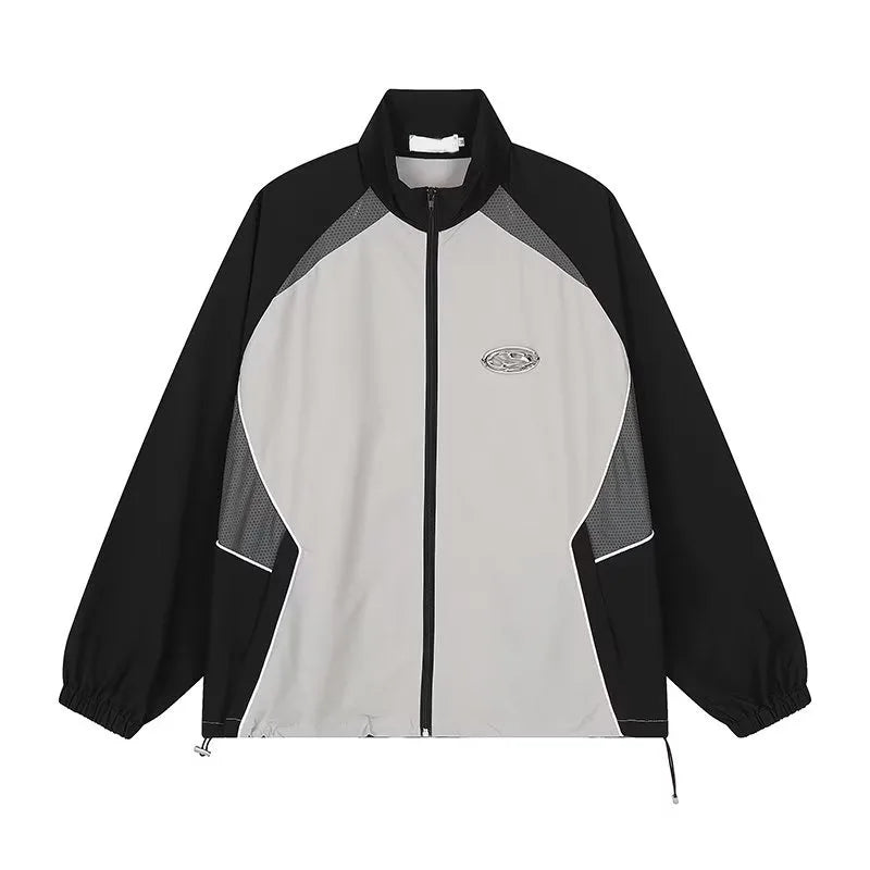 new sport charge jacket mens korean trend color blocking quick drying thin coats summer outdoor sunscreen casual windbreaker unique default style 1938