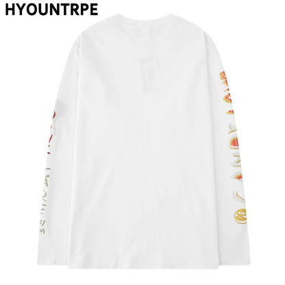 Hip Hop Streetwear T Shirt Graffiti Graphic Harajuku T-Shirt 2023 Mens Cotton Long Sleeve Tshirt Streetwear Oversized T Shirt Street King Limited