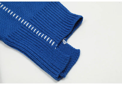 New 2023 Men Luxury Blue Raf P Flocking Stripe Gentleman Classic Cotton Knit Casual Sweaters Pullover Asian Size High Drake #576 Street King Limited