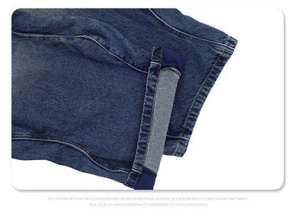 2024 autumn and winter new wave pants wash do old outline jeans unique jeans style 4807