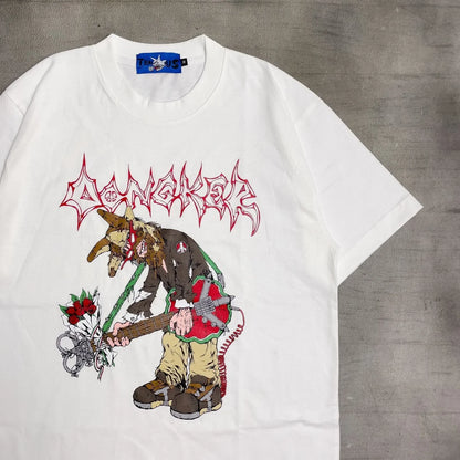 2024 new summer quirky cartoon picture print oversized T-shirt women Y2K street hip-hop loose and versatile short sleeved shirt Street King Limited
