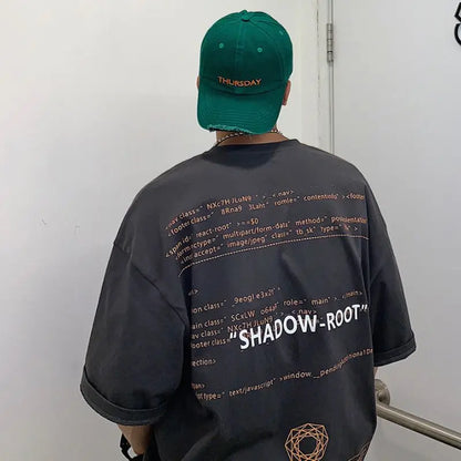 Summer quarter-sleeved men's T-shirt ins clothes trend Korean style loose mid-sleeve short-sleeved T-shirt half-sleeved T shirts Street King Limited