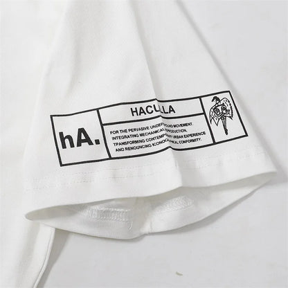 HACULLA T Shirts Men Woman Spring Summer White 1:1 Good Quality O-Neck Casual Vintage Top Tees Street King Limited
