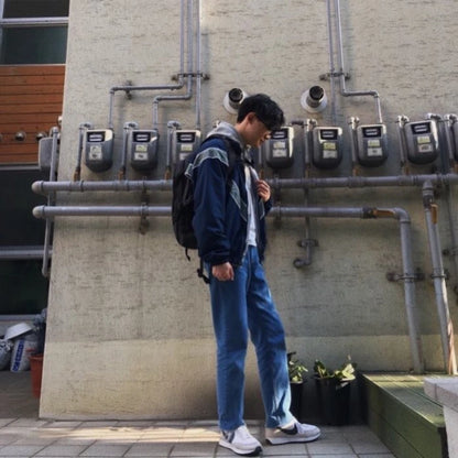 american cargo jacket mens college flight training quick drying color block bomber coat couple high street motorcycle outwear unique cargo style 1787