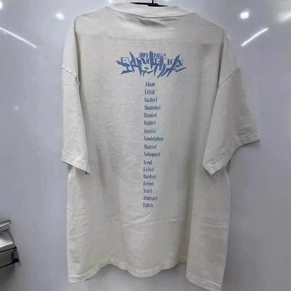 SAINT Short Sleeve Top Tees Men Woman Best Quality Space Exploration Cartoon Photo O-Neck Versatile T Shirt Street King Limited