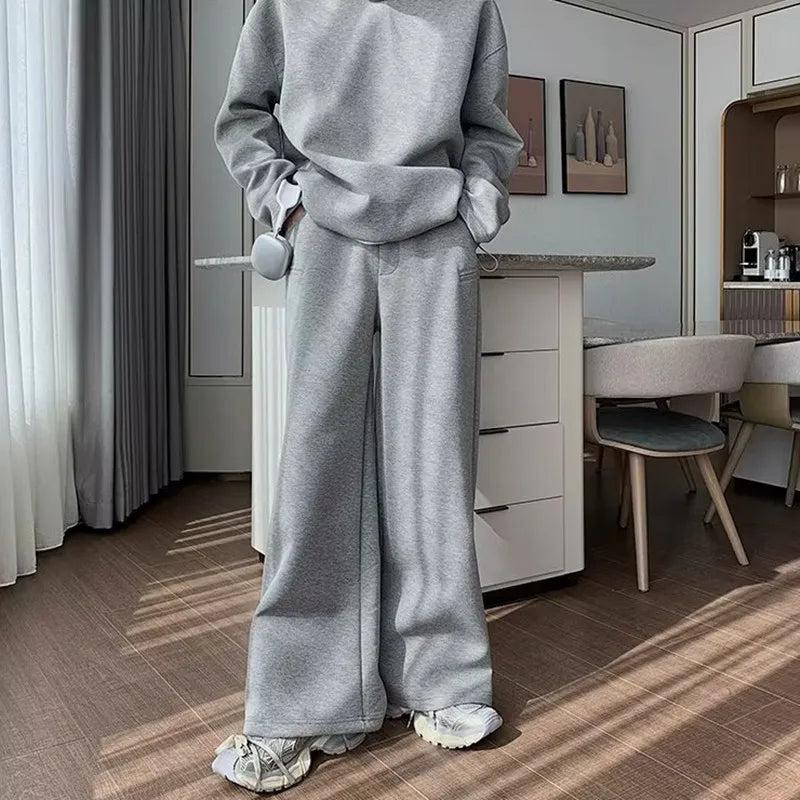 Solid Color Hoodies Men Women Japanese Loose Pullovers Sweatshirt Harajuku Detachable Neck Hoodie Autumn Spring Casual Overcoats Street King Limited