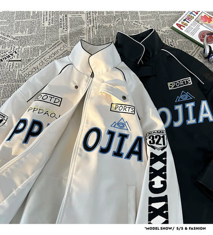 american style coat mens spring and autumn street pilot biker jacket oversized hip hop letter embroidery pu leather jackets unique default style 451