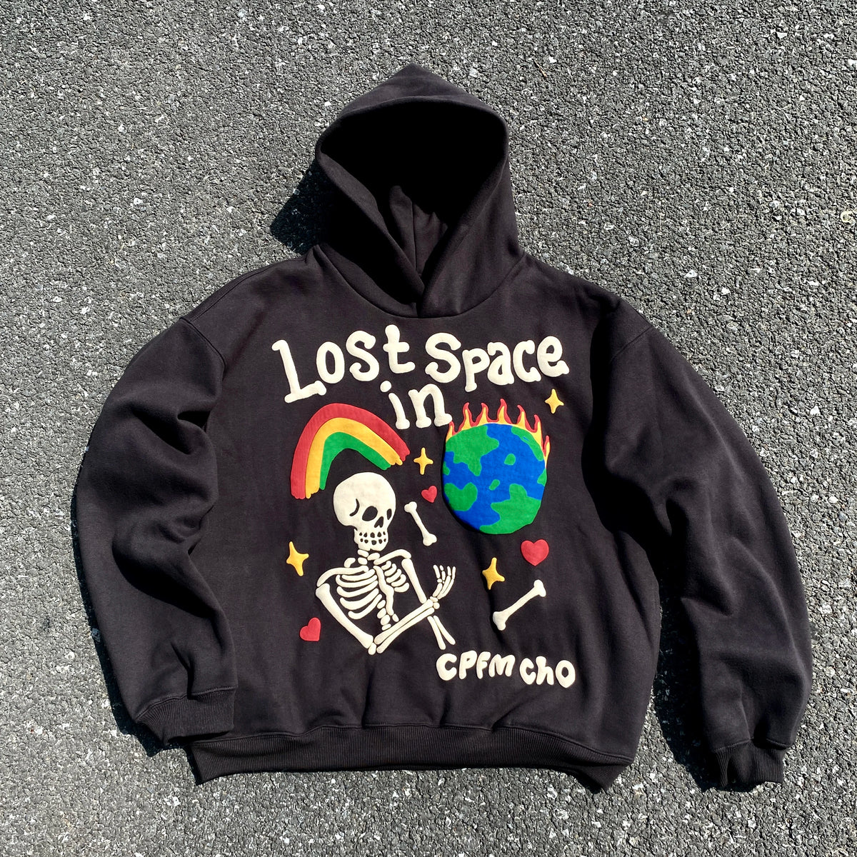 KANYE WEST Brand Fashion CPFM Foam 3D Print "Lost in Space" High-Street Oversized Cotton Hooded Sweatshirt Hoodie For Men Street King Limited