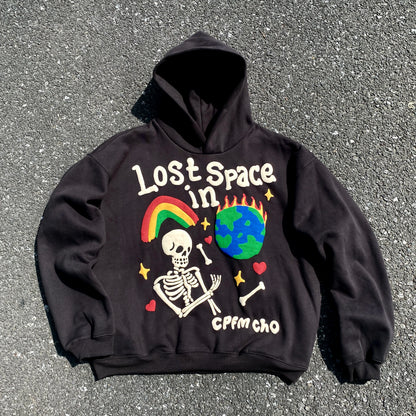 KANYE WEST Brand Fashion CPFM Foam 3D Print "Lost in Space" High-Street Oversized Cotton Hooded Sweatshirt Hoodie For Men Street King Limited