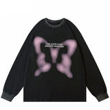 "Blurry Butterfly" Unisex Men Women Streetwear Graphic Sweatshirt Daulet Apparel