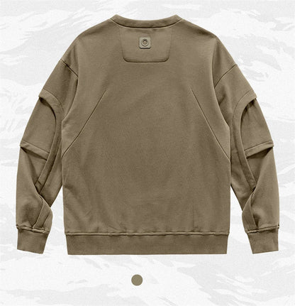 2025 New Patchwork Crewneck Sweatshirt Men's Embroidered Design Long Sleeve Sudaderas Para Hombres High Street Y2K Tracksuit Street King Limited