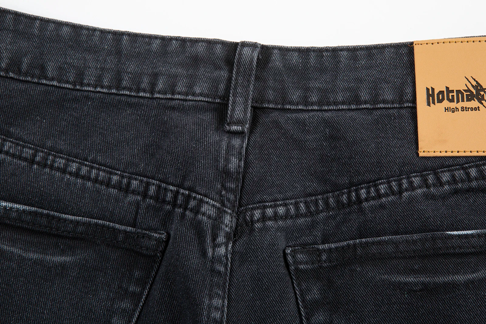 Feet Ink Painted Washed Black Jeans for Men Straight Retro Baggy Casual Cargo Pants Pantalones Hombre Oversized Denim Trousers Street King Limited