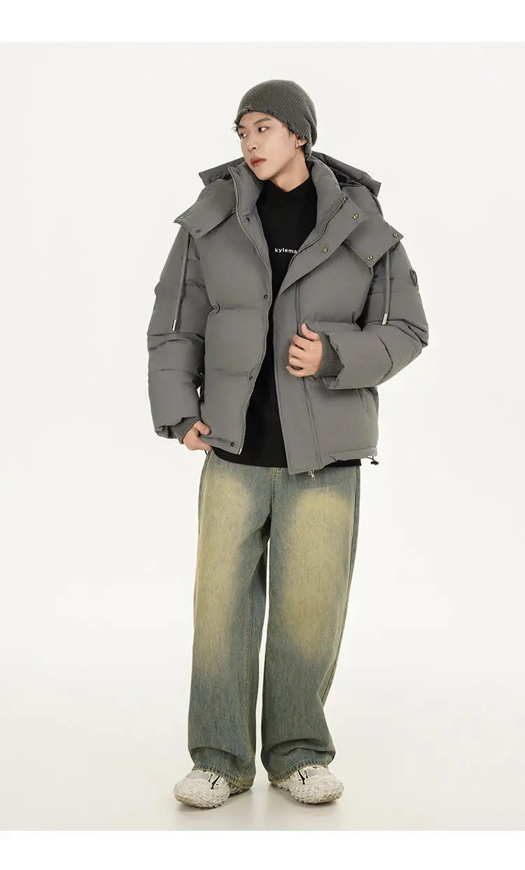 men women winter fashion loose casual cotton padded hooded parkas jacket campus boy gril thicken warm snow coat outerwear unique default style 1085