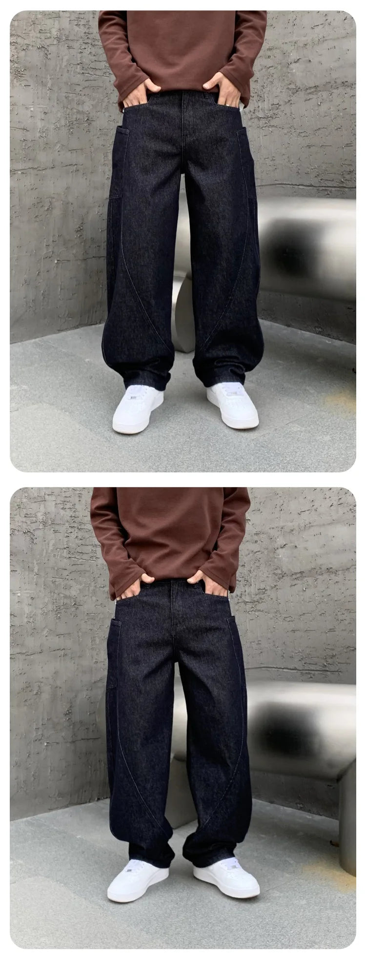 men denim streetwear fashion brand hip hop loose casual wide leg cargo harem jeans pant cityboy y2k baggy jeans trousers unique cargo style 1790