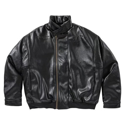 japanese street motorcycle set men thickened stand collar hip hop leather jacket harajuku casual pants 2 pcs bomber suit 2023 unique default style 4357