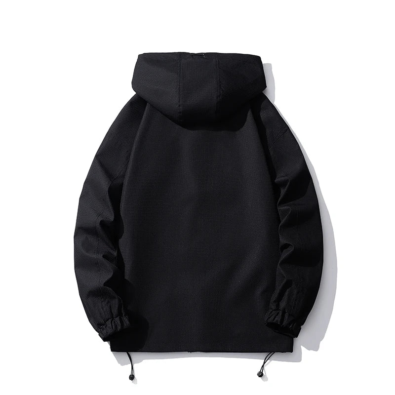 autumn mens lightweight waterproof jacket basic solid colours outdoor clothing daily travel unisex hooded jackets windbreaker minimalist street pants