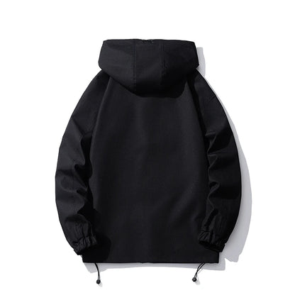 autumn mens lightweight waterproof jacket basic solid colours outdoor clothing daily travel unisex hooded jackets windbreaker minimalist street pants
