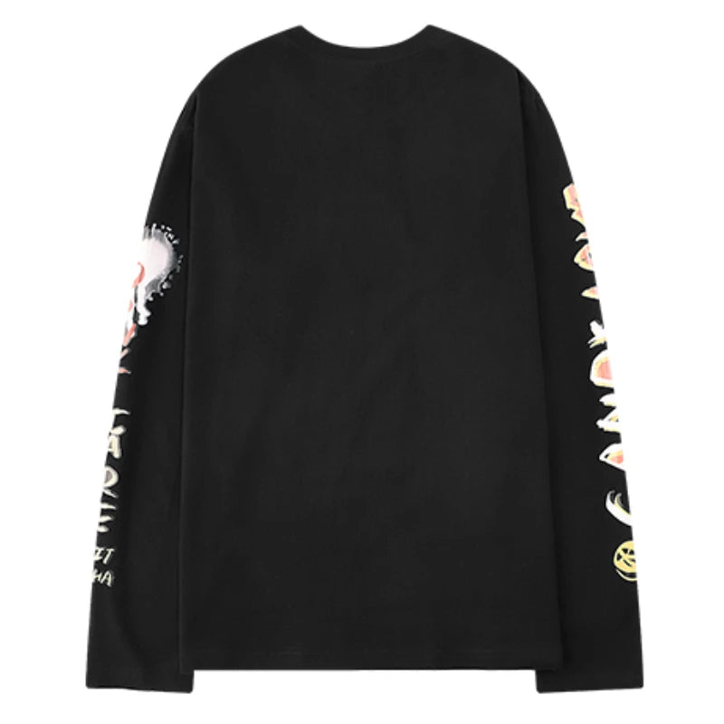 Hip Hop Streetwear T Shirt Graffiti Graphic Harajuku T-Shirt 2023 Mens Cotton Long Sleeve Tshirt Streetwear Oversized T Shirt Street King Limited
