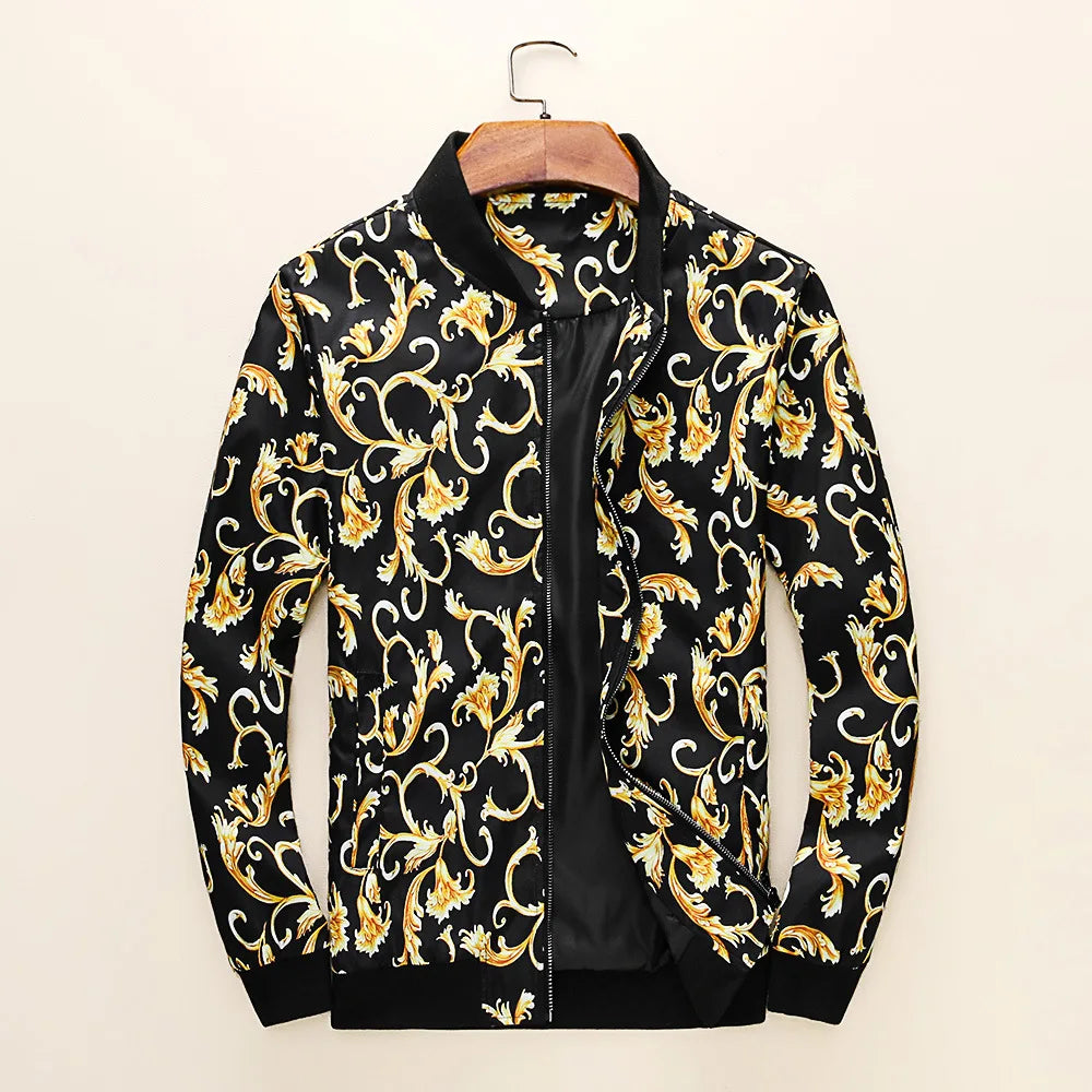 new 2023 luxurious gentleman men 3d flowers heavy baseball coats jackets abstract digital coat warm 431 urban fashion pants