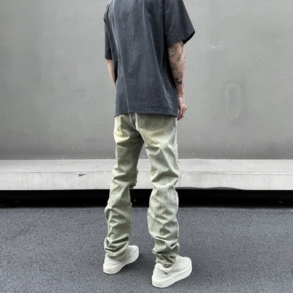 retro washed skinny jeans men pant destroyed ripped holes slim biker zipper jeans trousers fashion streetwear hip hop joggers unique joggers style 4203