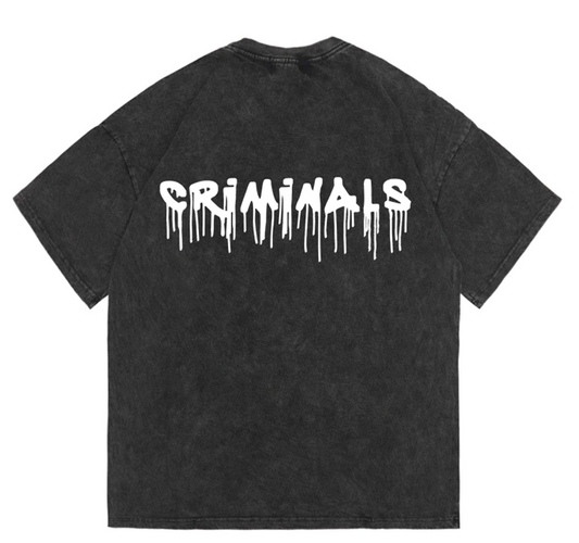 "Criminals" Men Women Streetwear Unisex Graphic T-Shirt Collection Daulet Apparel